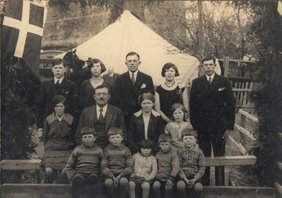 Sofie og Carl med alle børnene ved sølvbrylluppet 1931